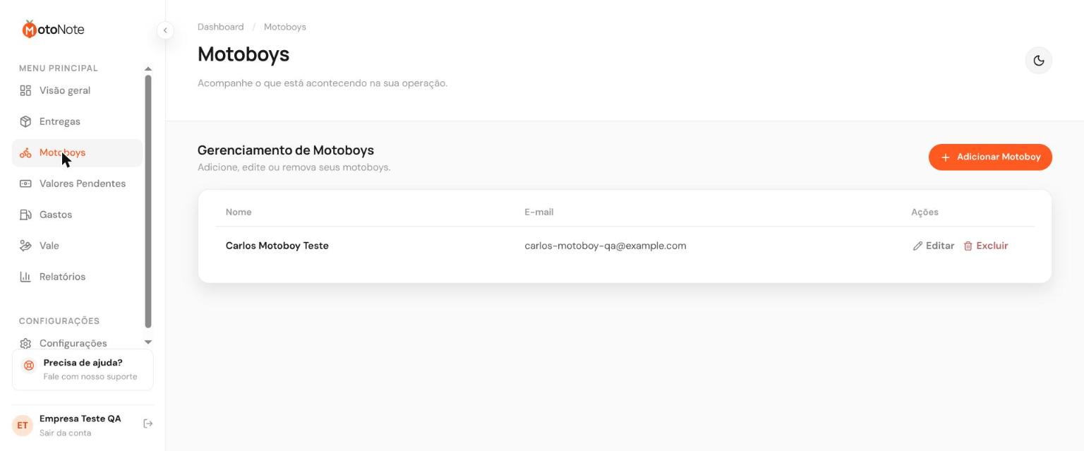 Print da tela Motoboys